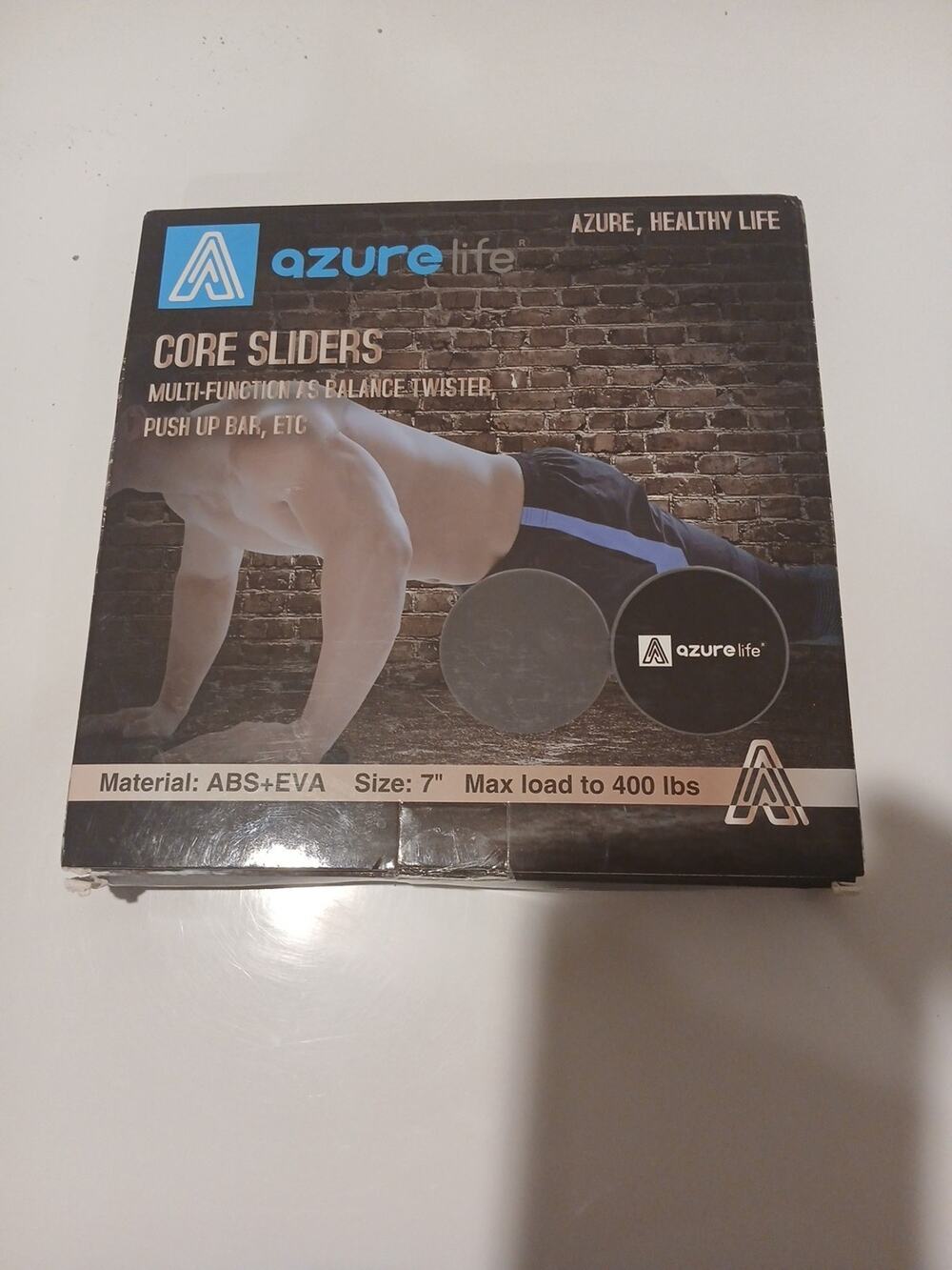 Azure Life Core Sliders Push Ups Size 7 Fitness Exercise Home Purple Sealed